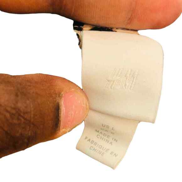 H&M Womens Leopard Animal Print Mini Dress Puff Sleeve Relaxed Fit Brown Large - Picture 6 of 7